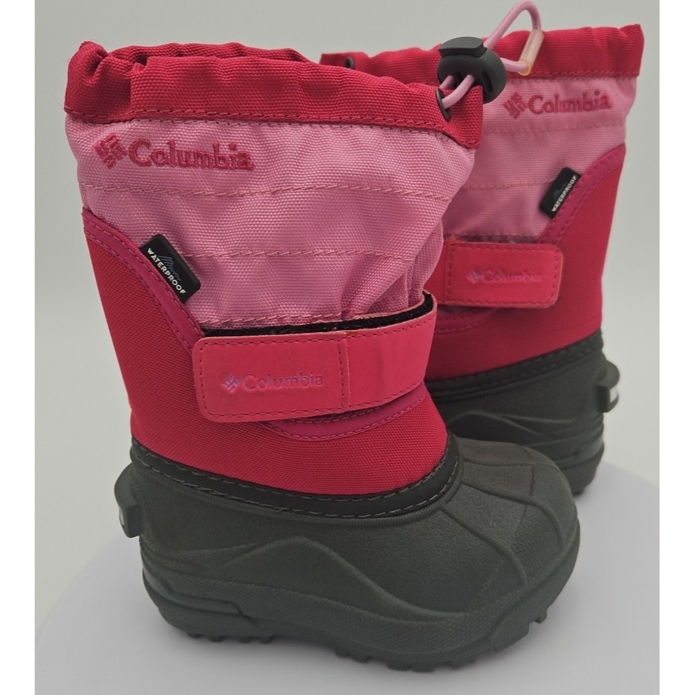 COLUMBIA Kids Pink Powderbug Plus II *NWOB* Toddler Kids SLIP ON Snow Boot Sz 6 - Picture 7 of 13